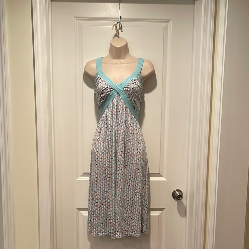 Boden Women's Midi Dress - Blue and White